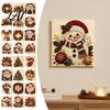 Projets Artistiques Anti-Stress Kit Perles Faux Noël Peinture Chalet Neigeux Père Noël Kit Créatif Perles 3D Scintillantes DIY pour Adultes Mur Décoration Hivernale Fêtes Maison