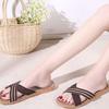 Cross Linen Slippers