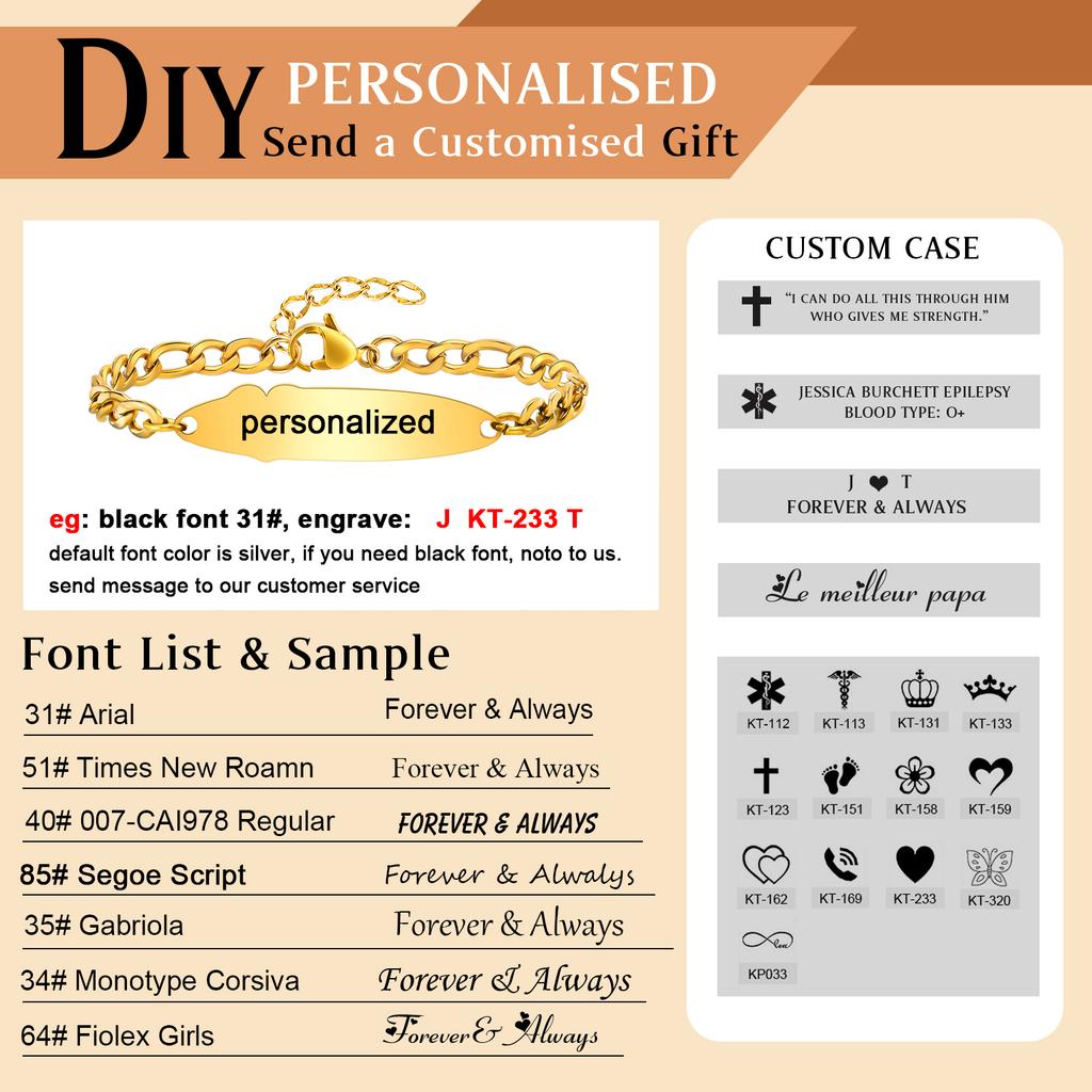 Customize Heart Baby Name Love Bracelets, Free Personalized Stainless Steel Infant ID Bracelet, Boy Girl Mom Gift