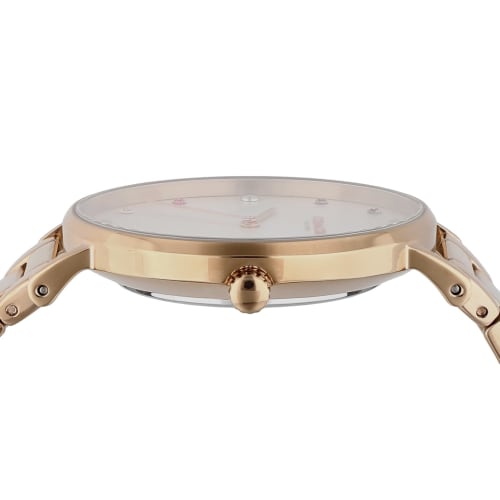 Coach PERRY Watch, 36mm, White Dial, Stainless Steel, Mineral Glass Quartz, Water Resistant, China Watch, 14503938, Women's, Gold