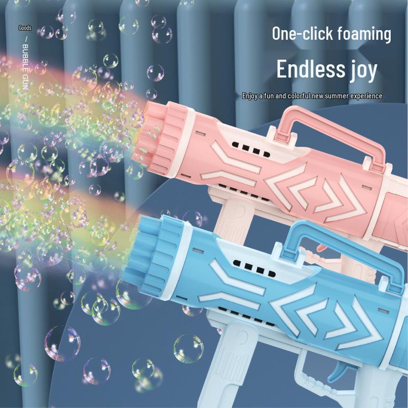 Hot-Selling Automatic Luminous Gatling Bubble Gun - Perfect Toy for Kids