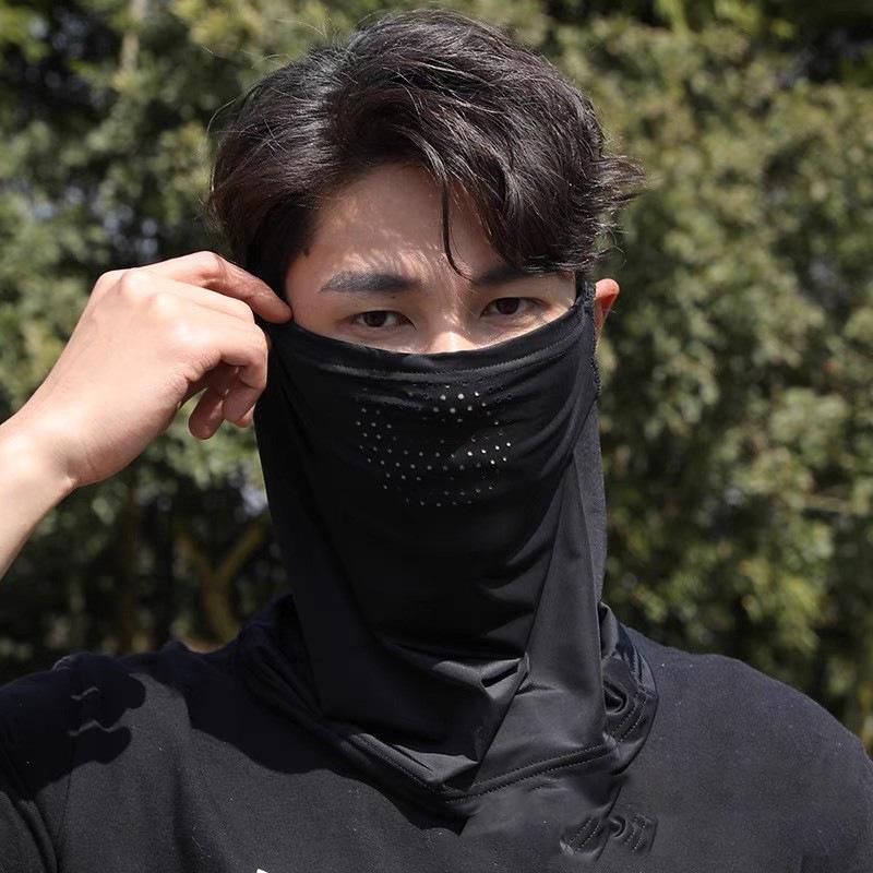 Breathable Summer Sun Protection Quick-Dry Unisex Face and Neck Gaiter with Ear Hangings