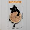 Cat Wall Clock Quiet Modern Home Decor Cute Creative Stylish Decorative with Swinging Tail for Office Indoor Dining Room