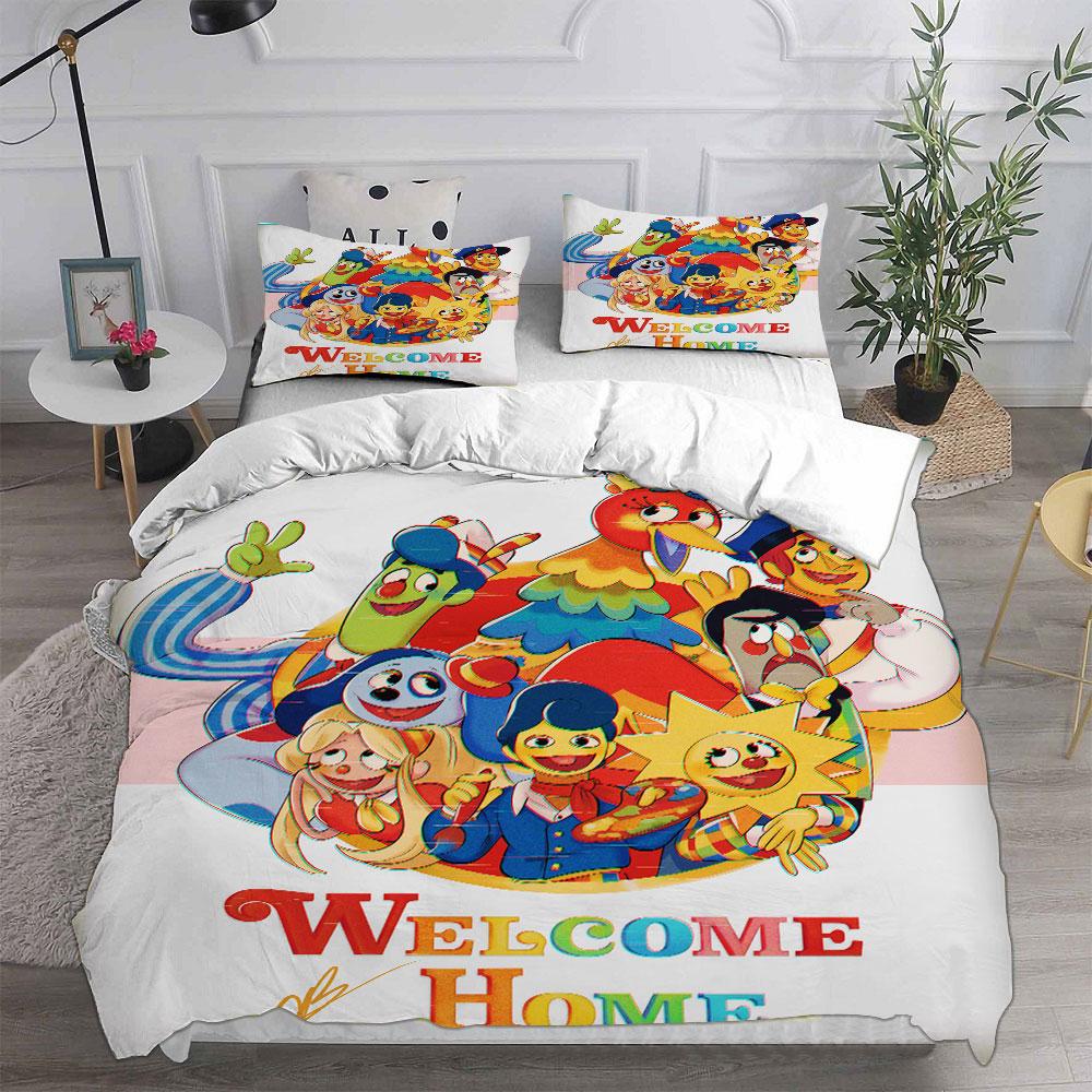 Game Welcome Home Anime Printed Bedding Sets Comforter Quilt Bed Cover Duvet Cover Pillow Case 2-3 Pieces Sets Kids Adult Size