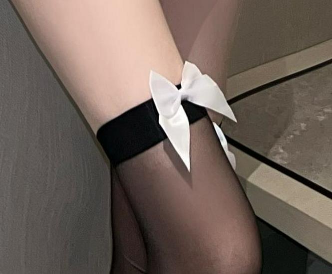 Japońskie Pończochy do Ud z Kokardką dla Kobiet
