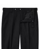 Musinsa Standard Wool Blend Relaxed Tapered Hidden Banding Crop Slacks [Black]