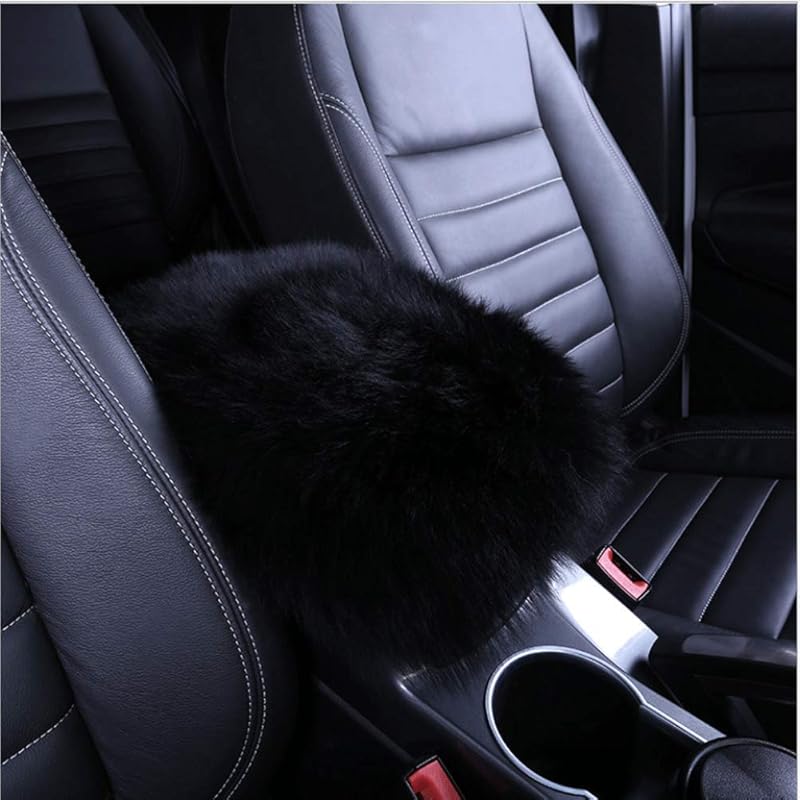 Auto Center Console Cover, EGBANG Console Cover Armrest Pads, Warm Winter Sheepskin Wool Car Armrest Seat Box Pad Cushion Protector Universal Fit