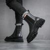 Men's Chelsea Boots Fashion Boots Cowhide Autumn and Winter New Martin Platform Outdoor Leisure Mid Tube Wenzhou