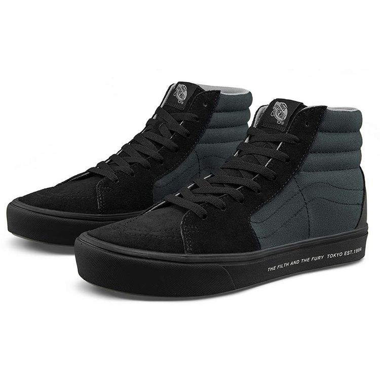 Vans Neighborhood X Sk8 Plátěné vysoké skate boty Unisex Tenisky Černé VN0A3WMB6E6