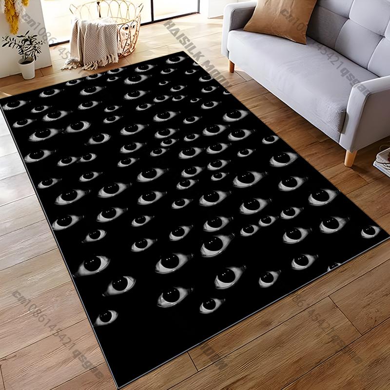 

Black Eyes Bohemia Area Rug,Carpet Rug for Living Room Bedroom Sofa Doormat Decor,Yoga Soft Non-slip Floor Rugs Mandala 40x60cm