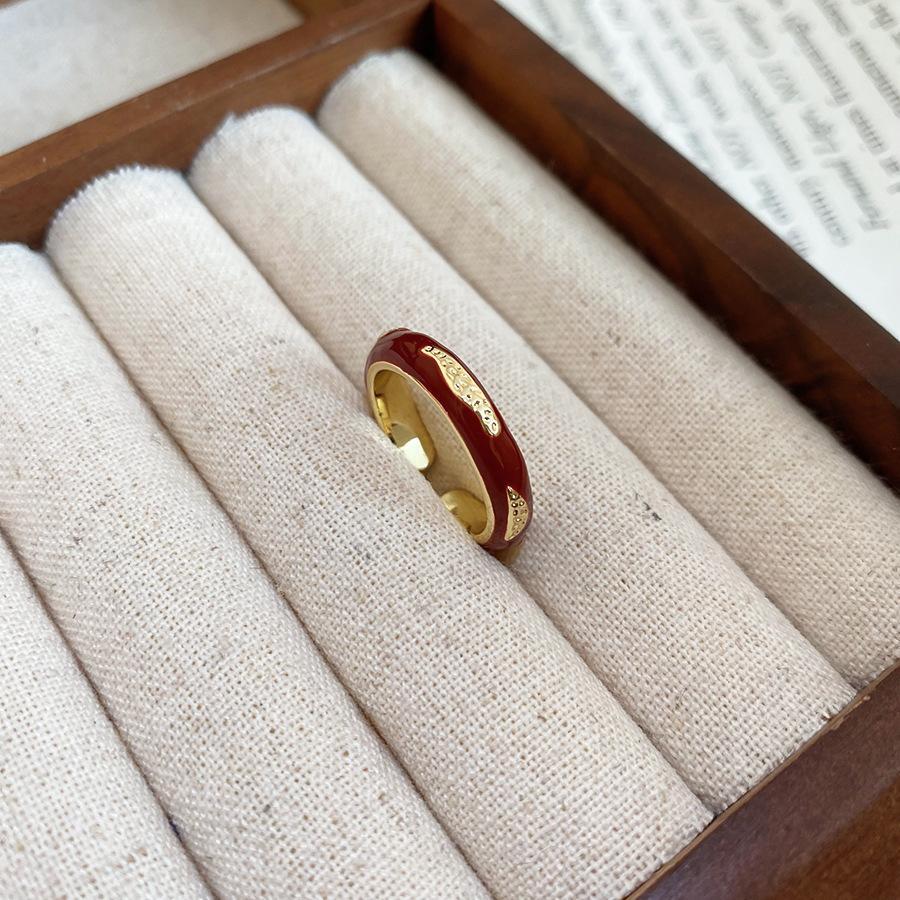 Vintage Maillard Tiger's Eye Irregular Geometric Ring Index Finger Ring Personality Jewelry Women