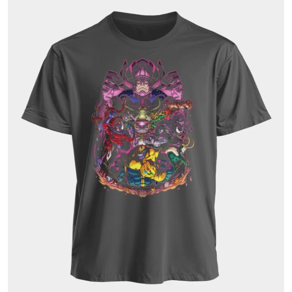 Marvel Mens and Womens Tshirts Thanos Galactus Summer American Spring and Autumn New Oversized Harajuku Fashion Short Sleeves