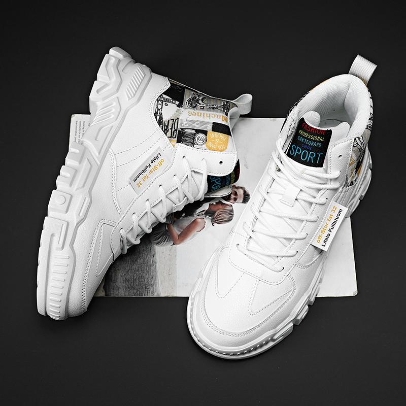 Men's High Top Fashion Sneakers Trend Hot Sale Comfortable Man Casual Shoes Outdoor Non-slip Breathable Men Shoes 39-44