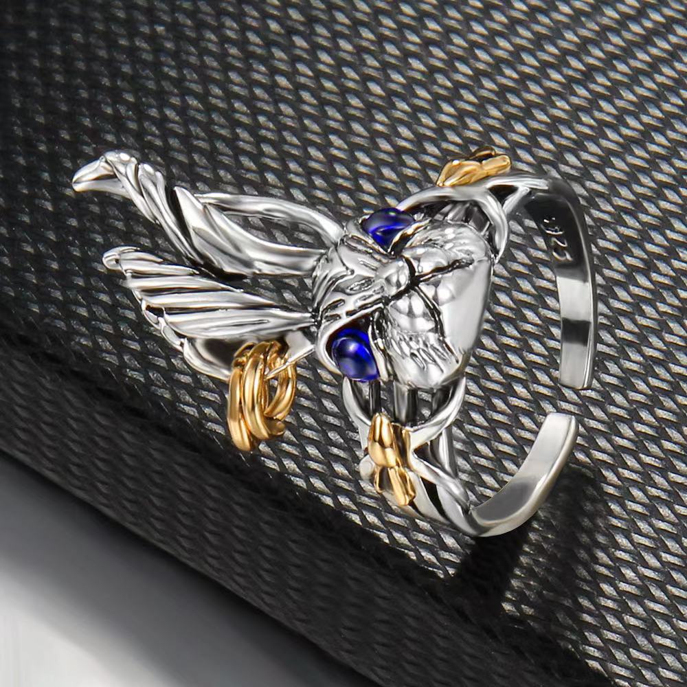 Neue Kreativität Modische Ringe Niedlicher Rotäugiger Hase Karotten-Styling Retro-Ringe Offen Verstellbar Partnerringe Damenschmuck