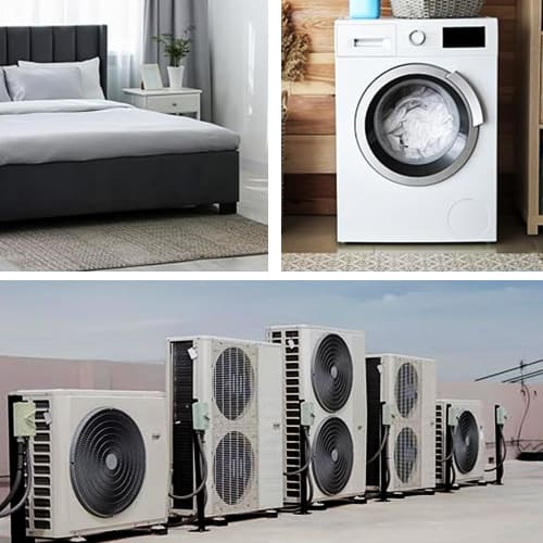 Roczential Rubber Pad Set, Anti-Slip, Height Adjustable, Soundproof, and Anti-Vibration Rubber Pads for Tables, Chairs, and Beds, Prevents Noise and V