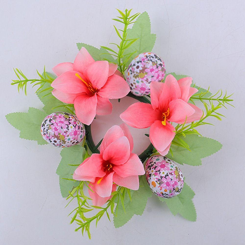 DIY Kranz Osterei Kerzenhalter Handgemacht Frohe Ostern Dekorationen Gastgeschenke