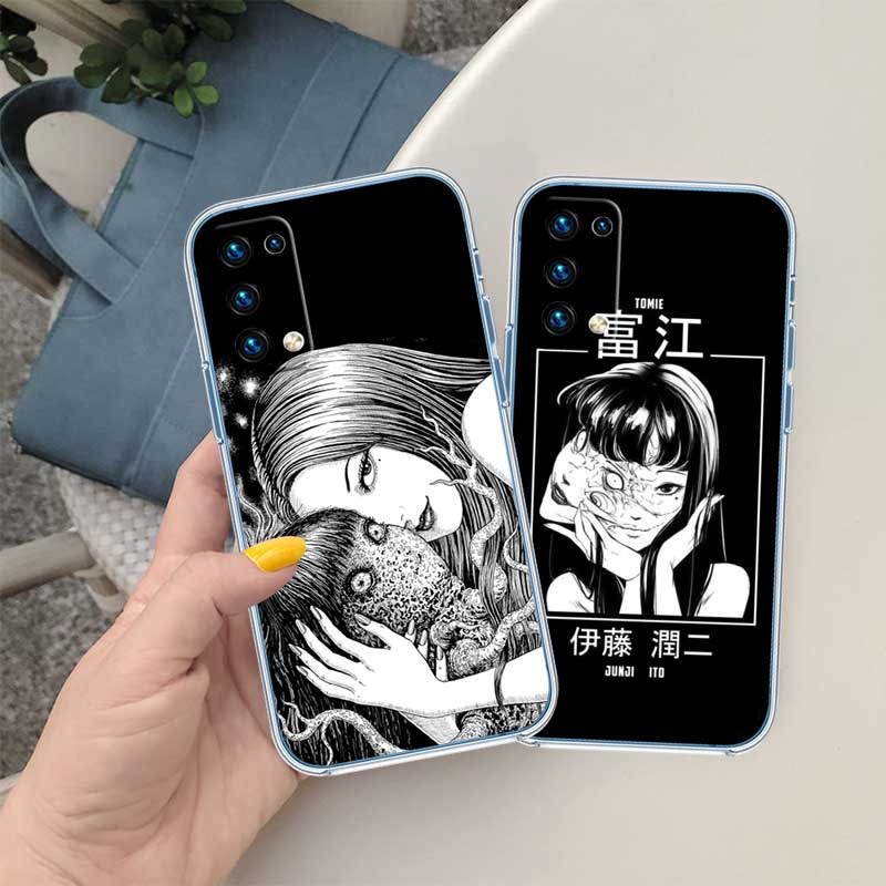 Junji Ito Tomie Transparent Phone Case for Motorola Moto Edge 20 30 40 50 S30 Fusion Ultra Pro Neo Lite + G200 G23