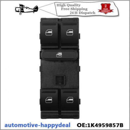 Electric Window Switch For VW Golf Mk5 Mk6 04-2014 Driver Side 4 Door 1K4959857B