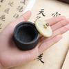 Mini Jade Inkstone with Cover for Calligraphy Practice