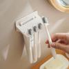 Toothbrush Holder Wall Mount Mobile Phone Shelf for Bathroom Organization Multipurpose Toothbrush Shelf Rack 4Slot