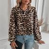 Women S Long Sleeve Leopard Print Casual Blouse For Vacation