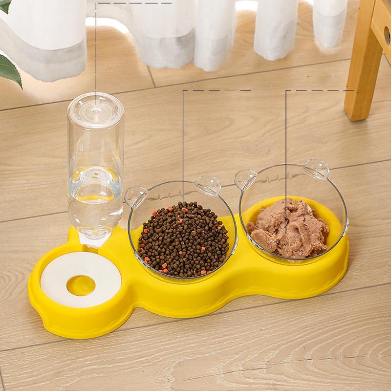 3 dish cat feeder