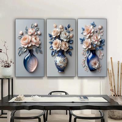 Still Life Flower Vase Large Size Diamond Painting Floral Diy Full Square Round Drill Rhinestone Embroidery Mosaic Cross Stitch Kits Wall Decor