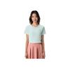 Asics Round Neck Breathable Comfort Casual Sports Short Sleeve T-Shirt Women Tops Mint-Green 2012D024-300