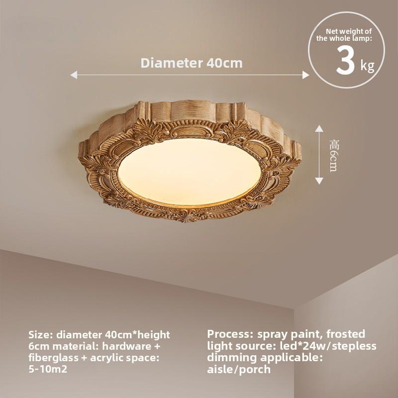 Retro Lampa Sufitowa Gipsowy Relief Artystyczny Balkon Sypialnia Światło Nowoczesna Minimalistyczna Lampa Wisząca