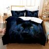 Leopard Duvet Cover Set King Size 3D Animal Print Bedding Set Wildlife Polyester Comforter Cover Set Red Rose For Kids Boys Girl