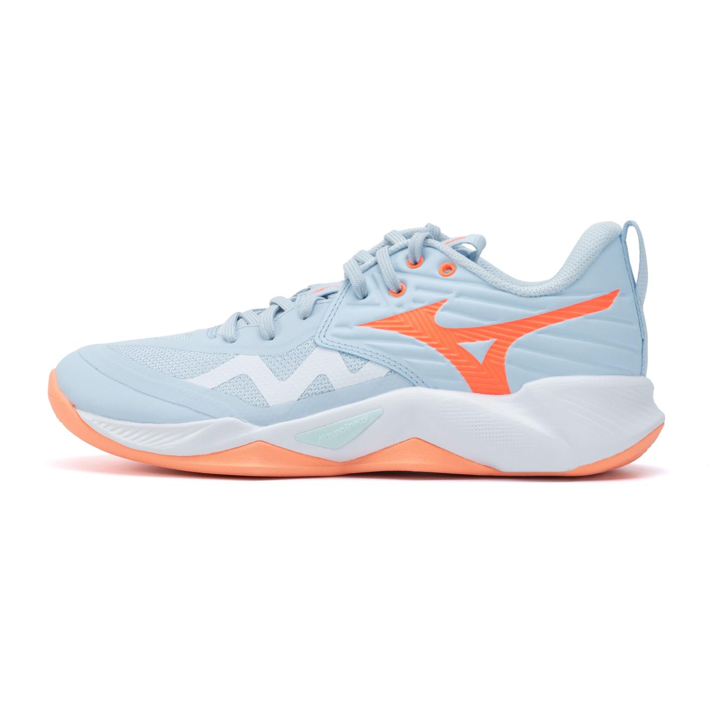 Mizuno WAVE MOMENTUM PRO Volleyball Shoes Unisex Low Top Blue/Orange V1GC254084 36.5