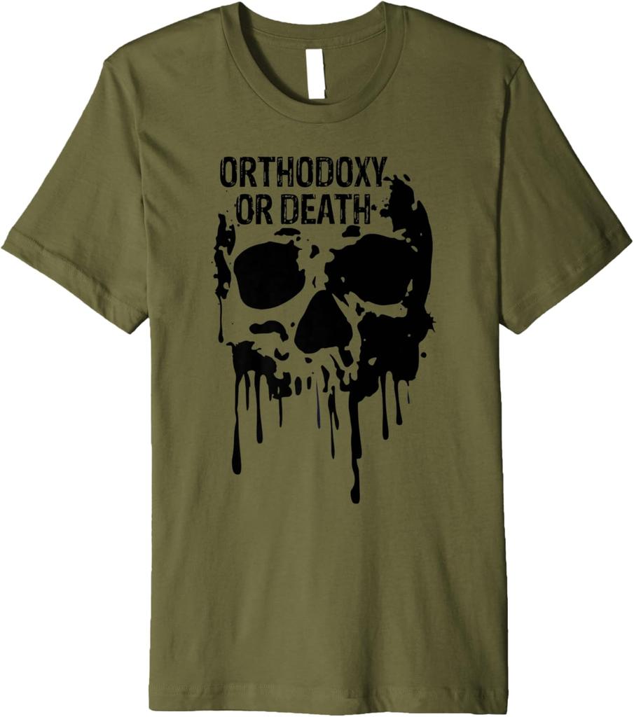 Orthodoxy or Death  Eastern Orthodox Russian TShirt 100 Cotton ONeck Short Sleeve Summer Casual Mens Tshirt Streetwear