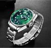 Orologio da Uomo Quarzo Fantasma Verde: Luminoso, Impermeabile, con Calendario - Stile Business di Alta Gamma.