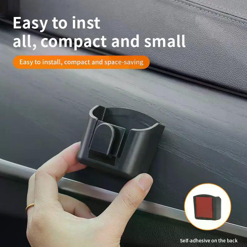 2Pcs Multi-Functional Key Holder Clip Organizer Car Dashboard Key Storage Box Back Adhesive Mount Fit For Card Key Rack Storage