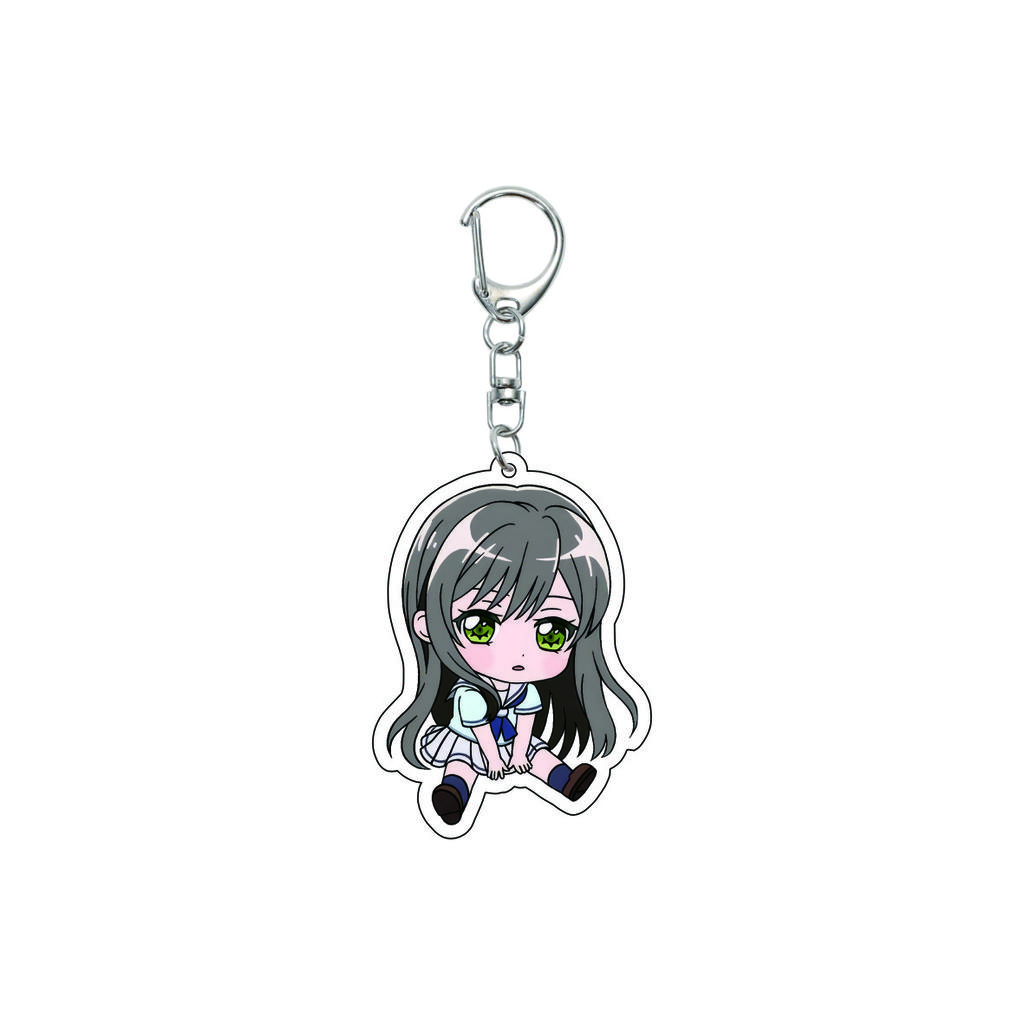 55MM Anime banG Dream Keychain Toyama Kasumi/Saya Yamabuki/Hanazono Tae Key Chain Acrylic Model Plate Christmas Gifts