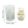 Christmas Silicone Candle Mould Snowman Shape Easy Releases Designs Handmade Gift For Holiday Decoration