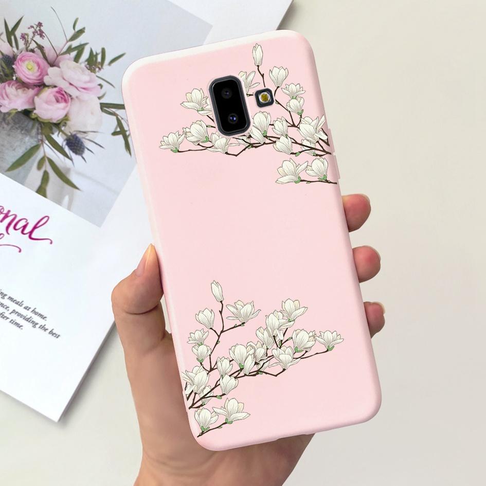 For Samsung Galaxy J4 J6 Plus 2018 Case Popular Flower Soft Silicone Phone Back Cover For Samsung J6Plus J4Plus J610F J415F Capa
