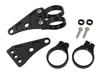 POSH FAITH Motorcycle Machined Headlight Clamp for 41mm Fork Stay, 2-Circle Type, Diameter, Black, 030148-06