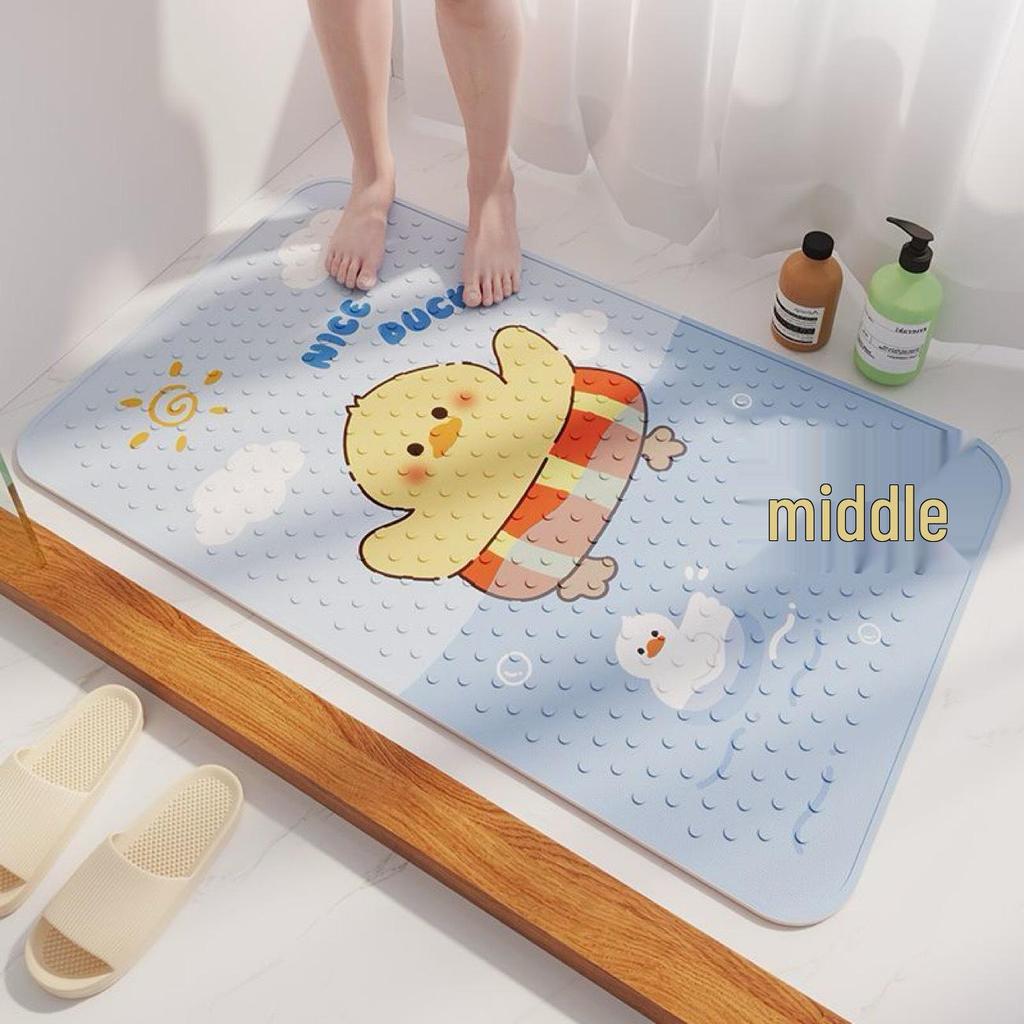 Non-Slip Cartoon Bathroom Mat - Waterproof Bath, Shower, & Toilet Floor Pad