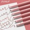 DUNUF 6-Piece Velvet Matte Lip Liner Set - Long-Lasting Lipstick & Pencil Artifact