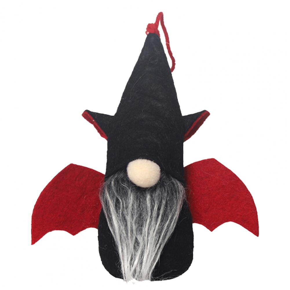 Good Luck Gnome Decoration Halloween Gnome Plush Doll Spooky Halloween Gnome Doll with Bat Pumpkin Black Cat Ornaments for A