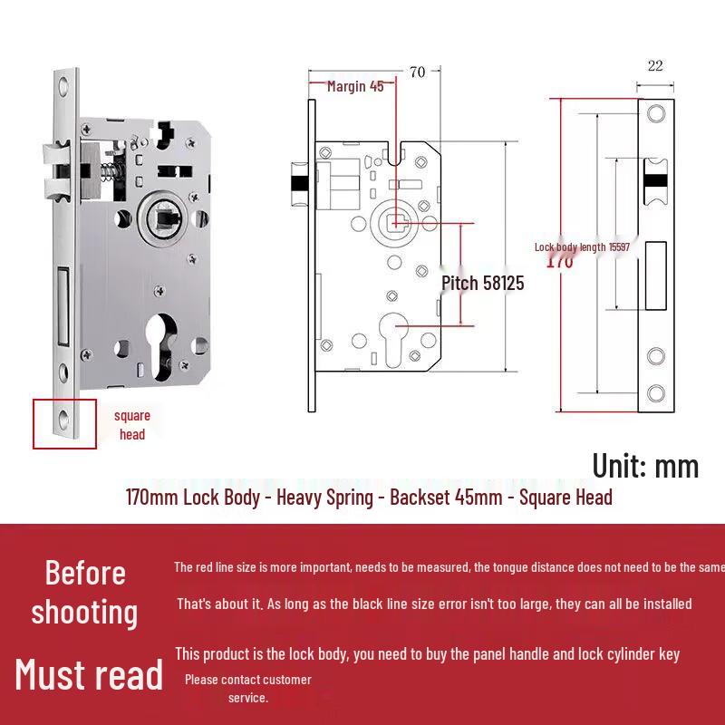 Kewton Universal Door Lock Body
