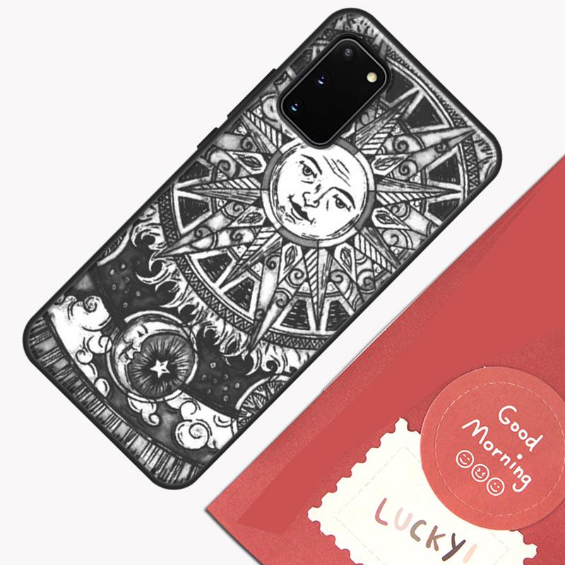 Hippie Sun and Moon Art Phone Case For Samsung Galaxy S25 S26 Ultra S20 S21 S22 S23 S24 Plus S9 S10 S25 FE Cover Shell