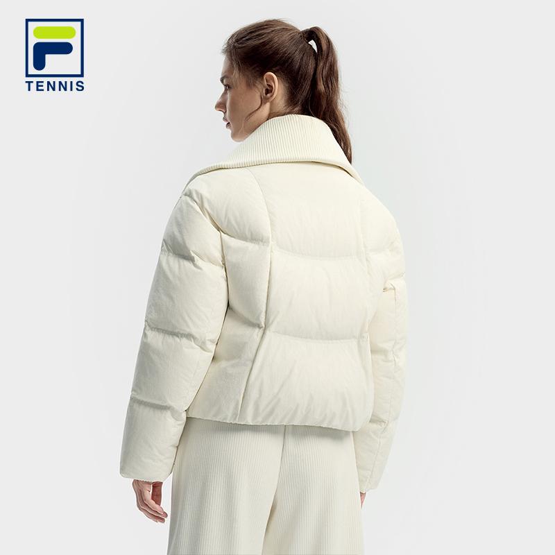 FILA Tennis Simple Casual Sports Warm Comfortable Loose Fit Short Down Jacket Women Jacket A11W543906F-WT