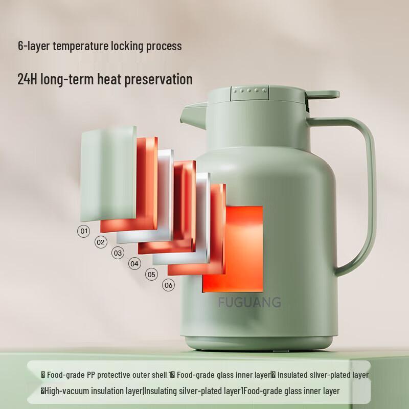 FUGUANG 1.5L Glass Liner Thermos Kettle
