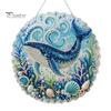 Beach Style Home Decor Coastal Faux Pearl Painting Kit, Ocean Theme Art DIY Sparkling Gemstone Crafting Sea Animal Ornament Craft Kit for Adults