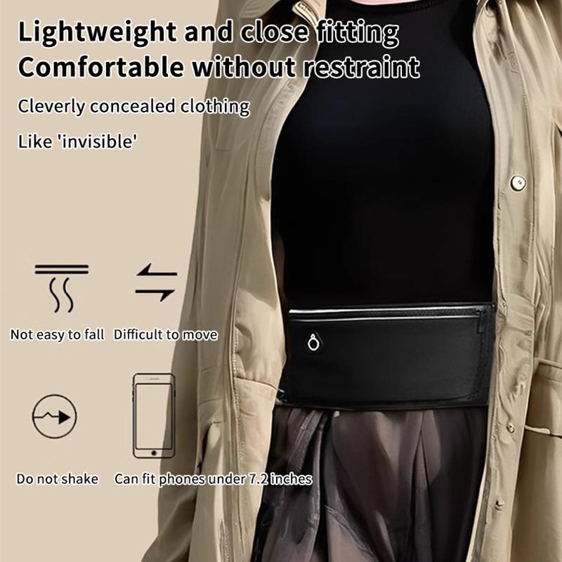 Outdoor Waterproof Invisible Running Waist Bag Sports Fanny Pack Men Women Hidden Black Gym Bags Phone Accessories Backpack