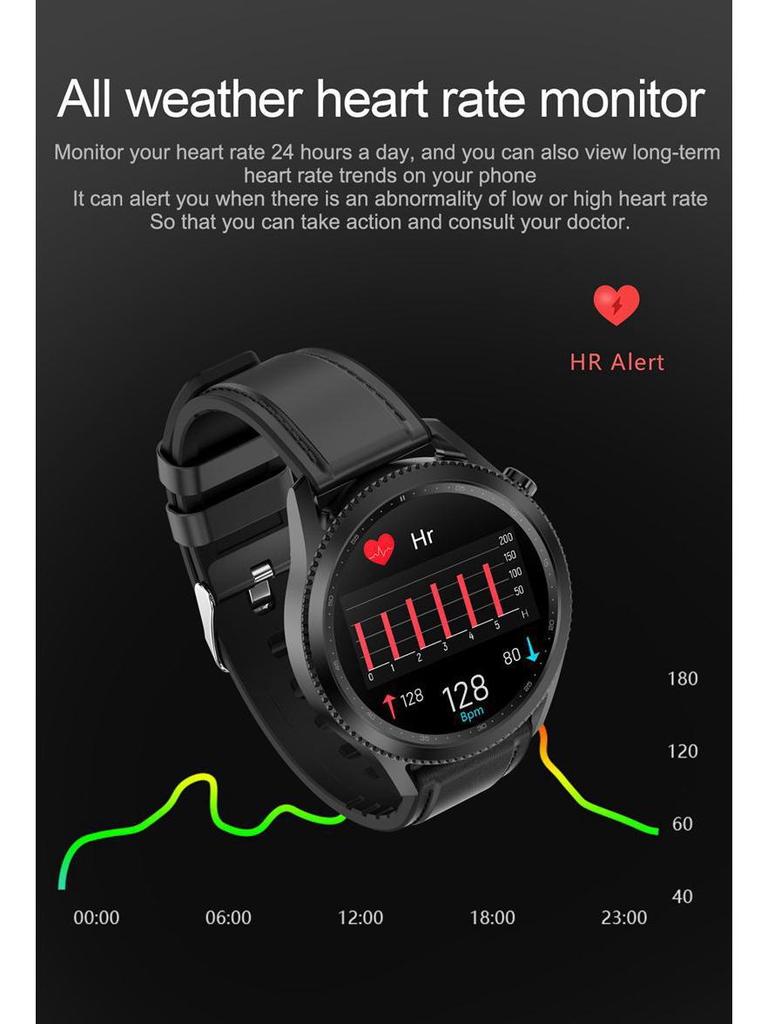 Smart ECG Watch: Health Monitor for Sleep, Blood Pressure, and Oxygen - Ideal for Elderly Men and Women