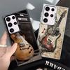 Guitar Retro Rock Music Shockproof Phone Case for Samsung Galaxy S26 Edge S25 Ultra S24 FE S23 Plus S21 Cover Anti Fall Fundas