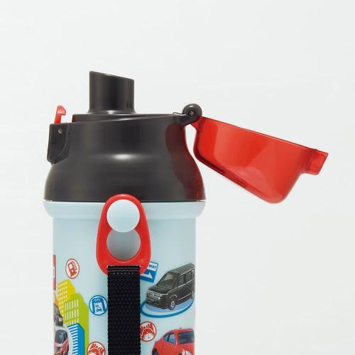 Skater Children's Water Bottle, 480ml, Direct Drinking, Plastic, One-Touch Operation, Dishwasher Safe, Made in Japan, Tomica 25, Boys', PSB5SANAG-A
